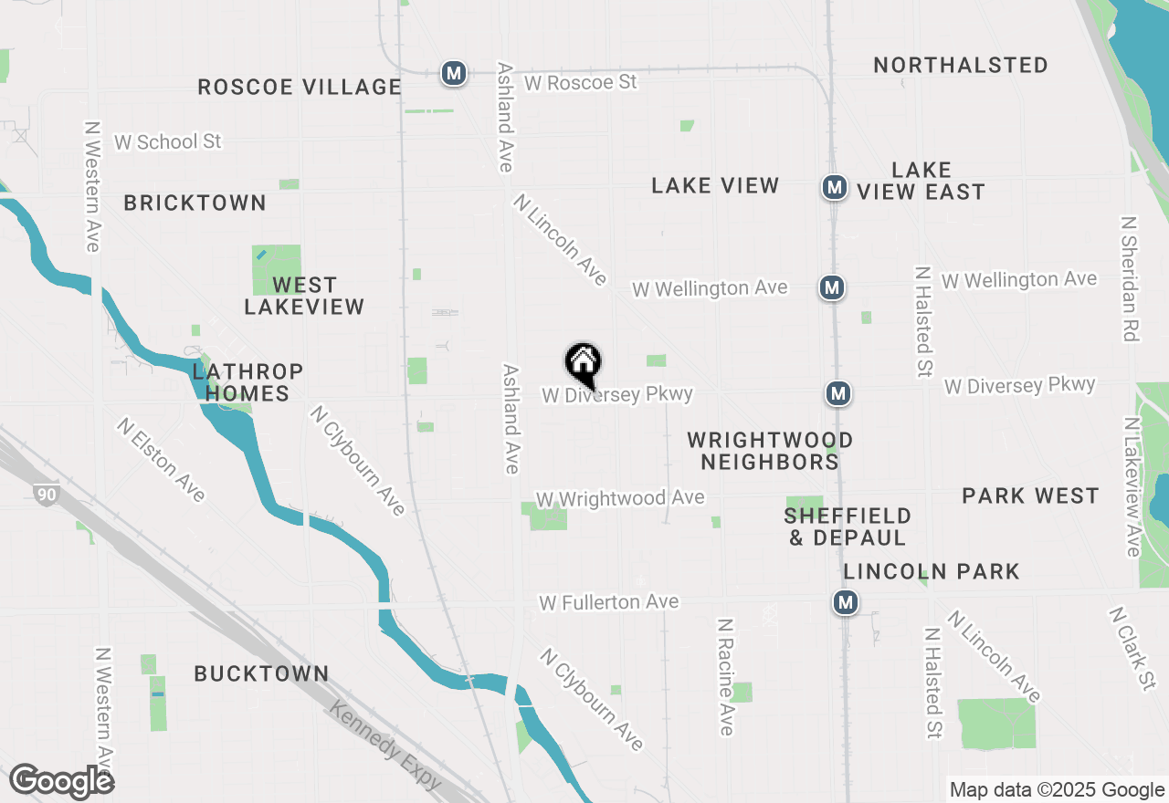 Map of 1437 W Diversey Parkway #1E, Chicago, IL 60614
