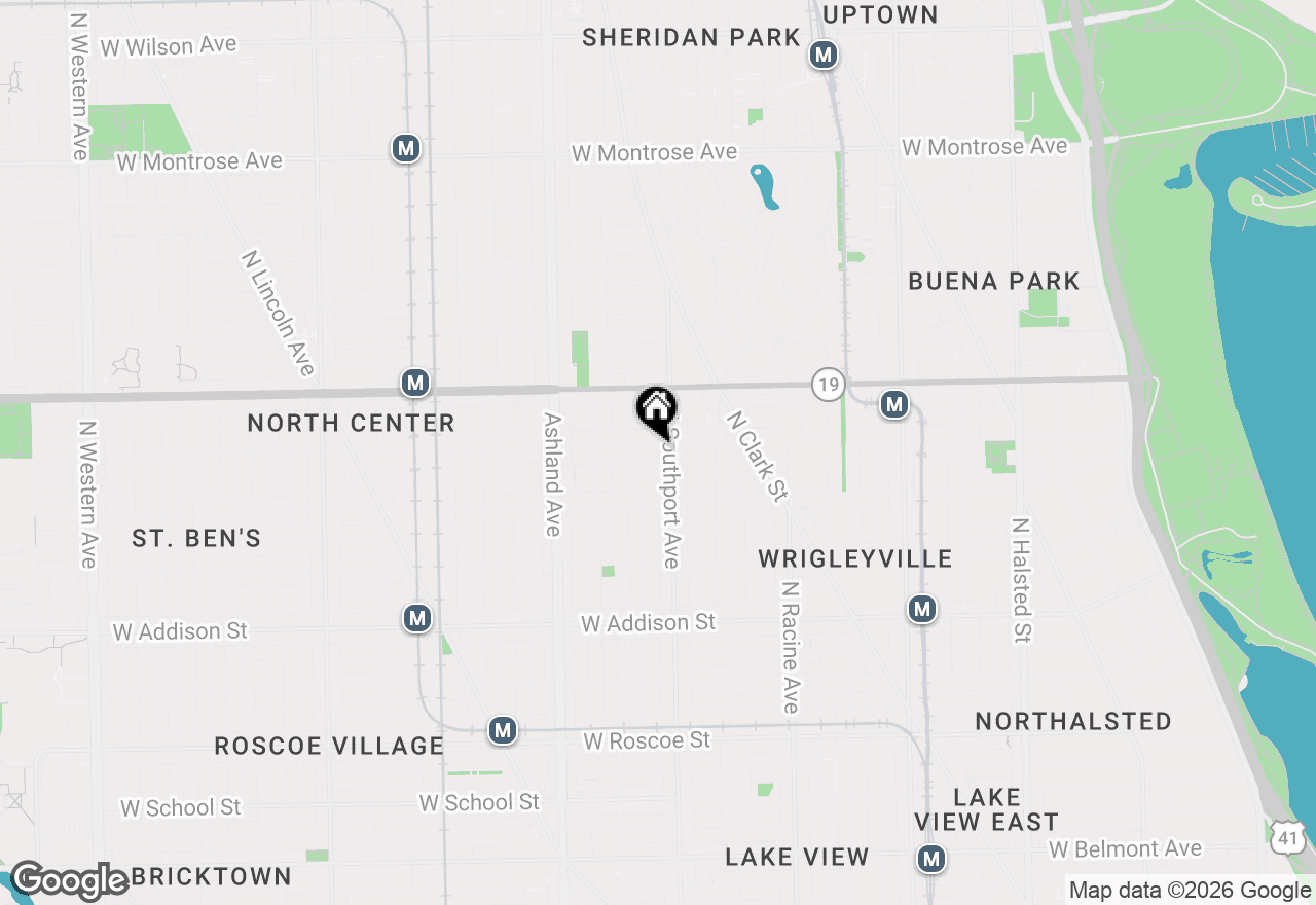 Map of 1411 W Byron Street, Chicago, IL 60613