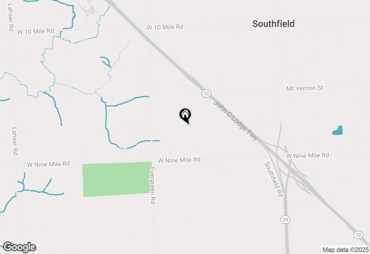 Map of 23885 Lee Baker Drive, Southfield, MI 48075