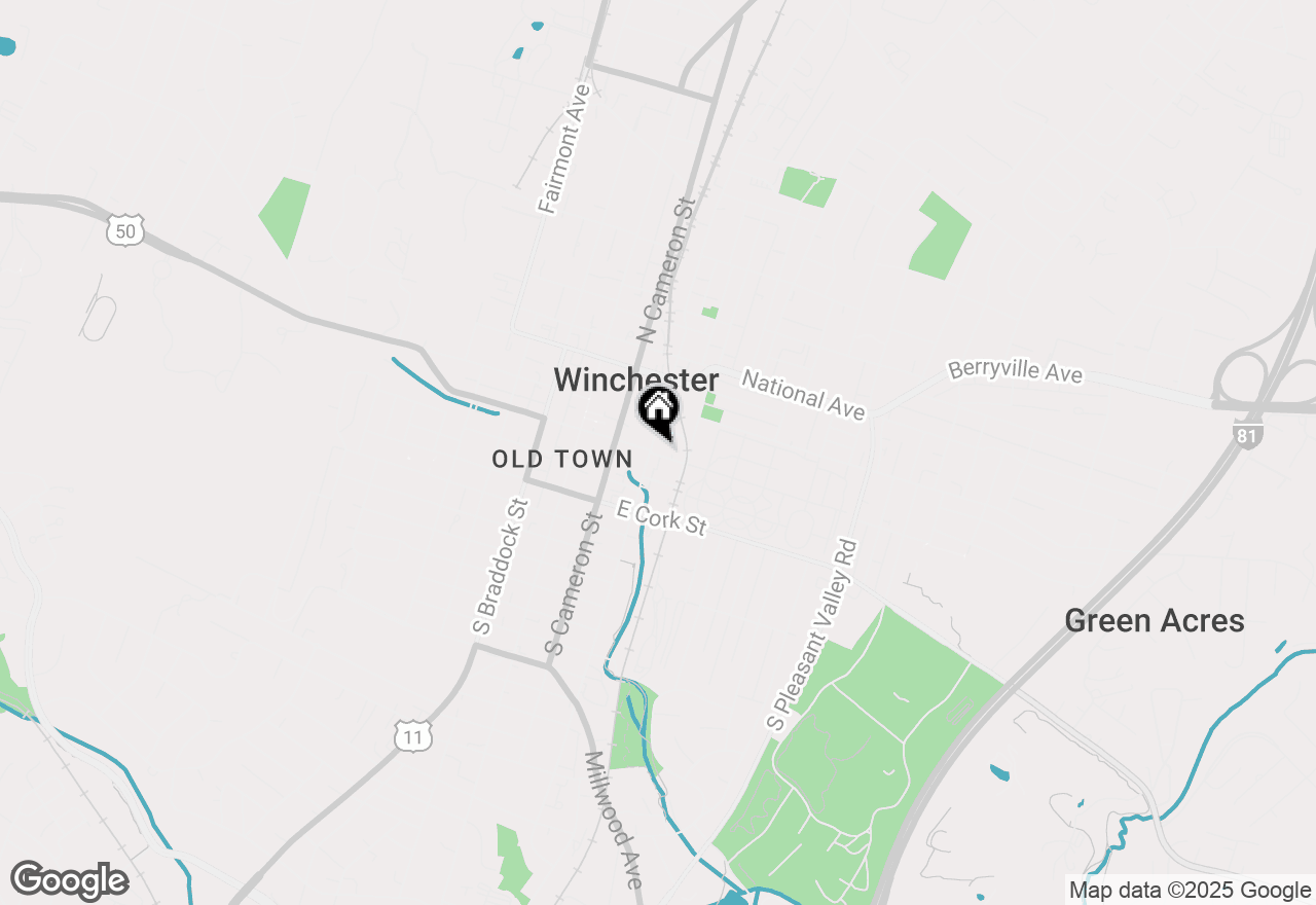 Map of 210 E Boscawen St #203, Winchester, VA 22601