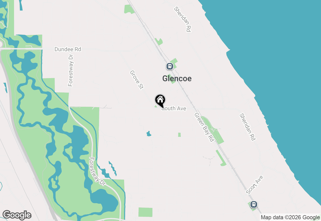 Map of 430 South Avenue, Glencoe, IL 60022