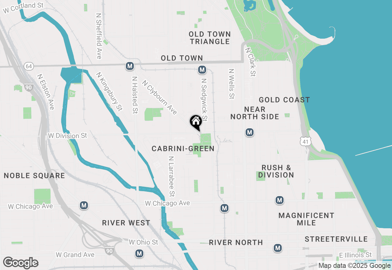 Map of 437 W Division Street #501, Chicago, IL 60610