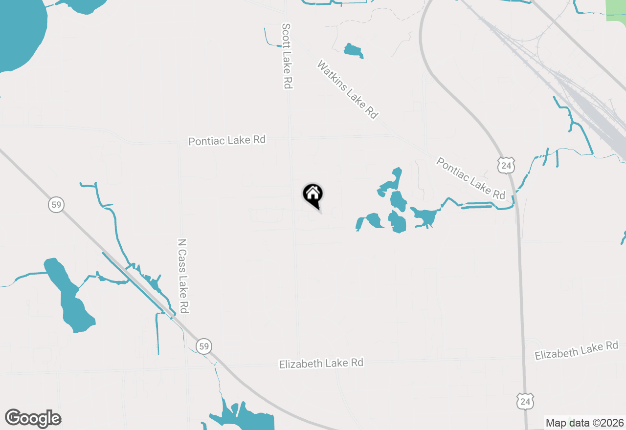Map of 2929 Cottonwood Drive, Waterford, MI 48328