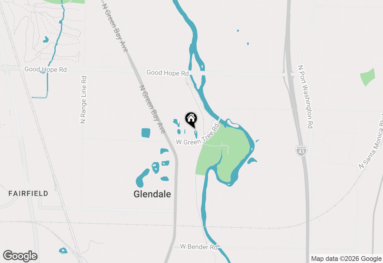Map of 1600 W Green Tree Rd #202, Glendale, WI 53209