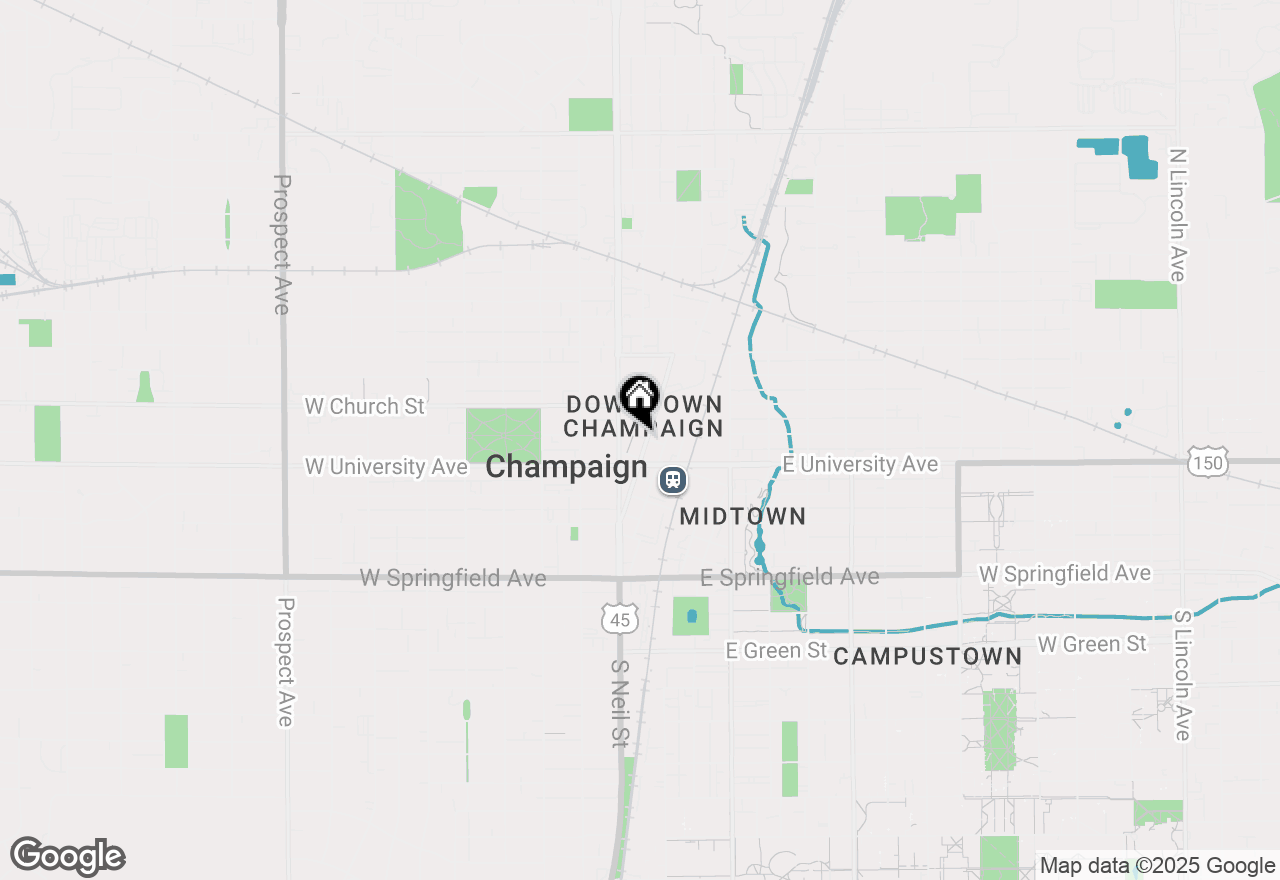 Map of 117+119 N Walnut Street, Champaign, IL 61820