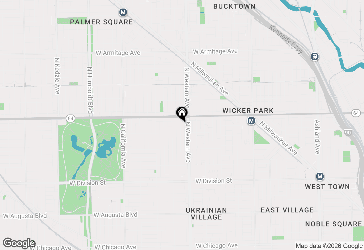 Map of 1529 N Artesian Avenue #3N, Chicago, IL 60622