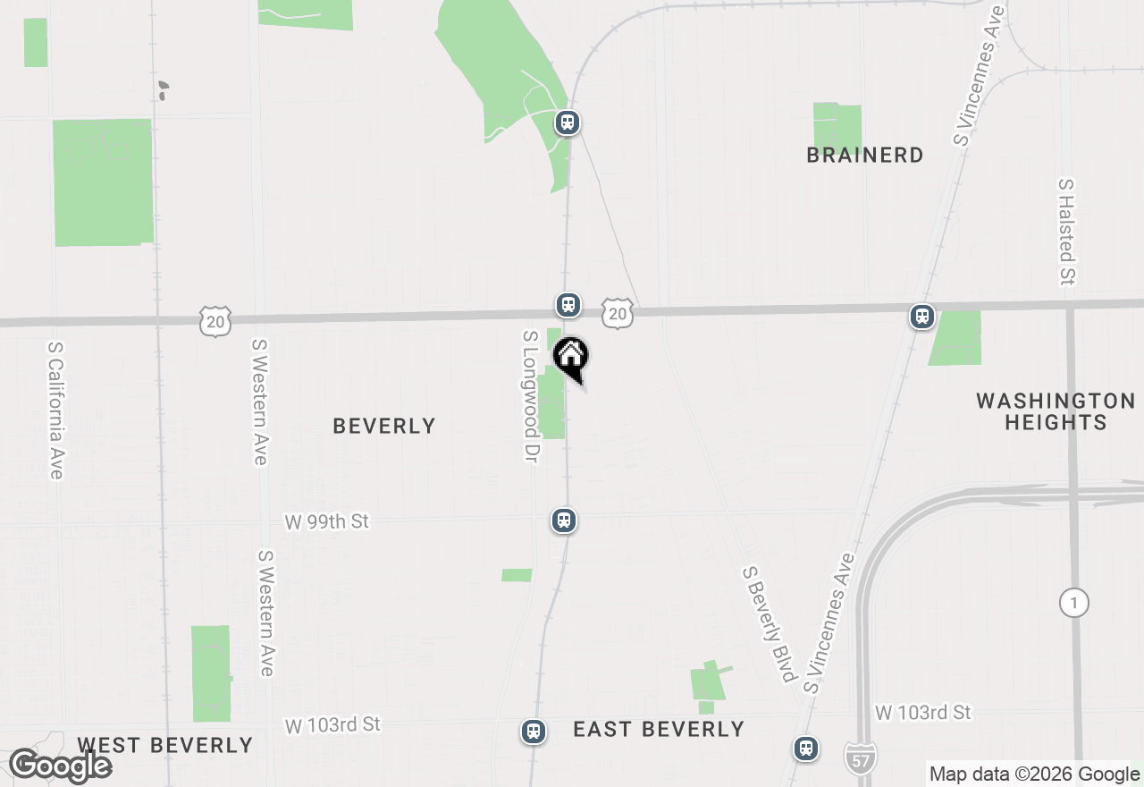 Map of 9637 S Wood Street, Chicago, IL 60643