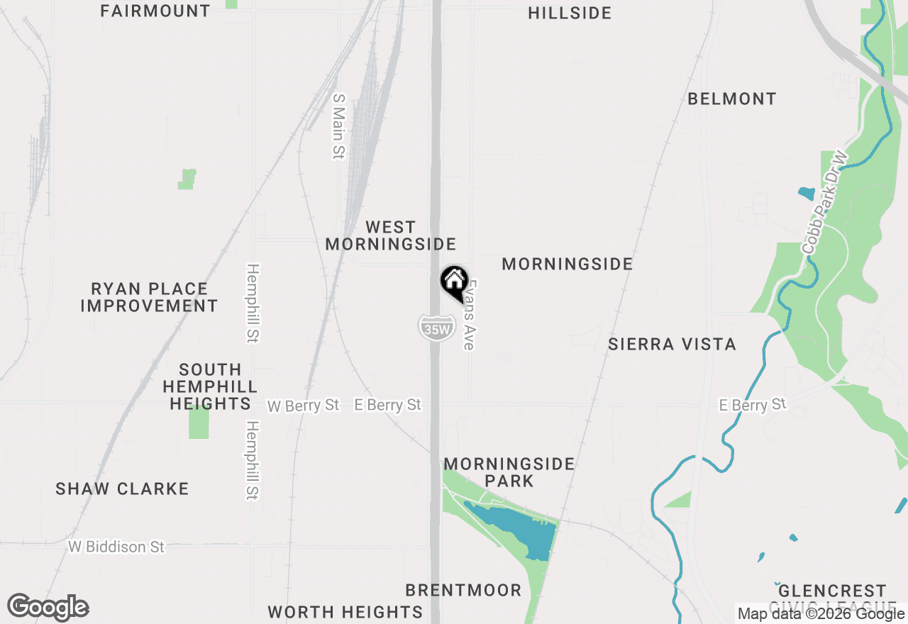 Map of 805 Glen Garden, Fort Worth, TX 76104