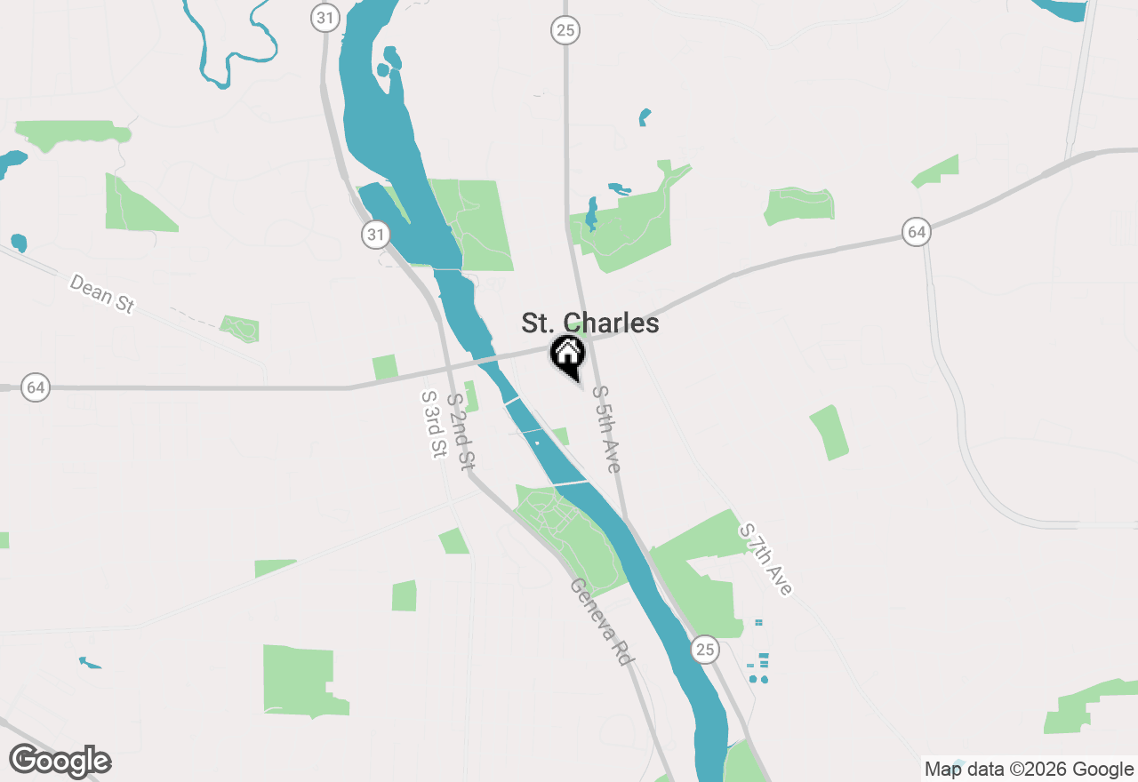 Map of 307 Illinois Avenue, St. Charles, IL 60174