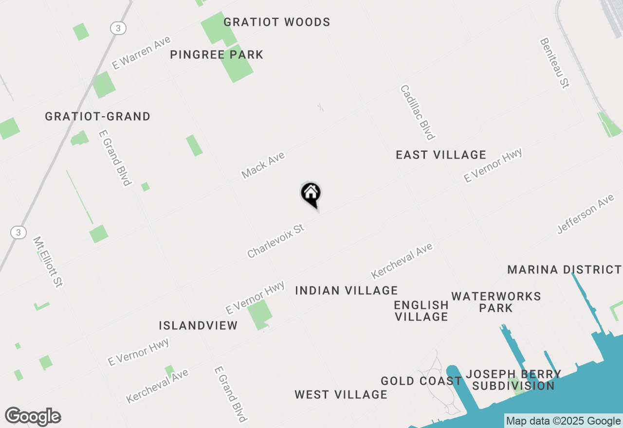 Map of 2924 Iroquois Street, Detroit, MI 48214