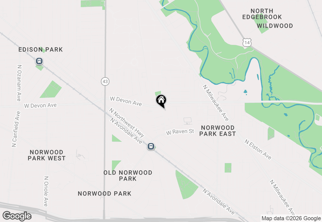 Map of 6802 W Highland Avenue, Chicago, IL 60631