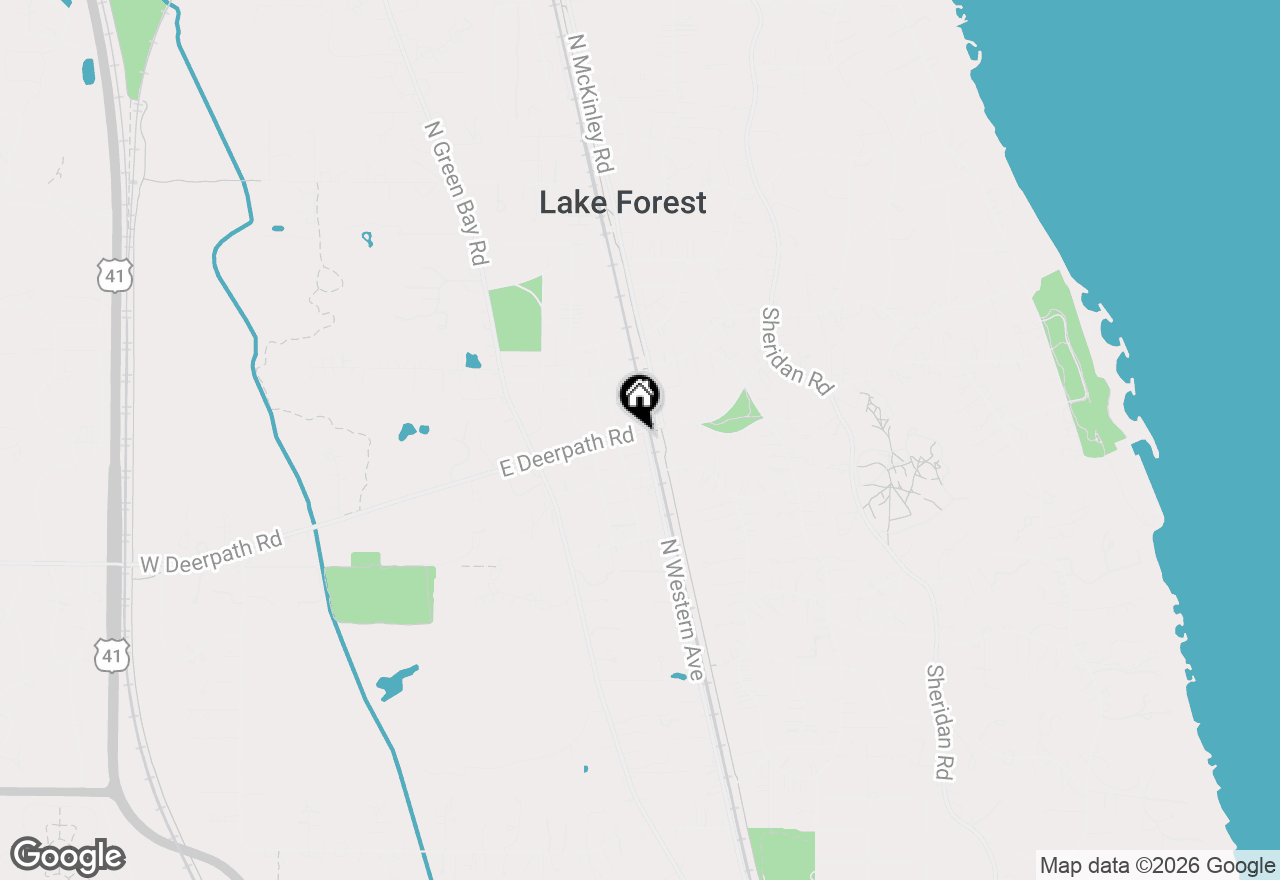 Map of 293 E Deerpath Road #22, Lake Forest, IL 60045