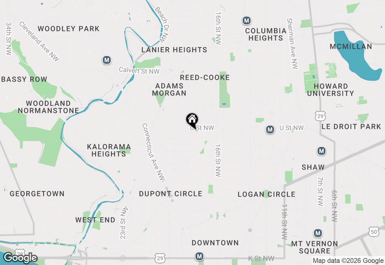 Map of 1747 Willard Street Nw #2, Washington, DC 20009