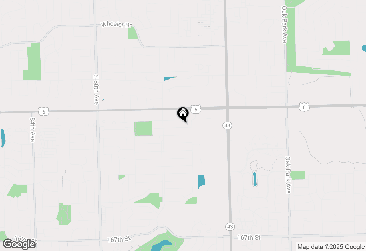 Map of 7436 160th Street, Tinley Park, IL 60477