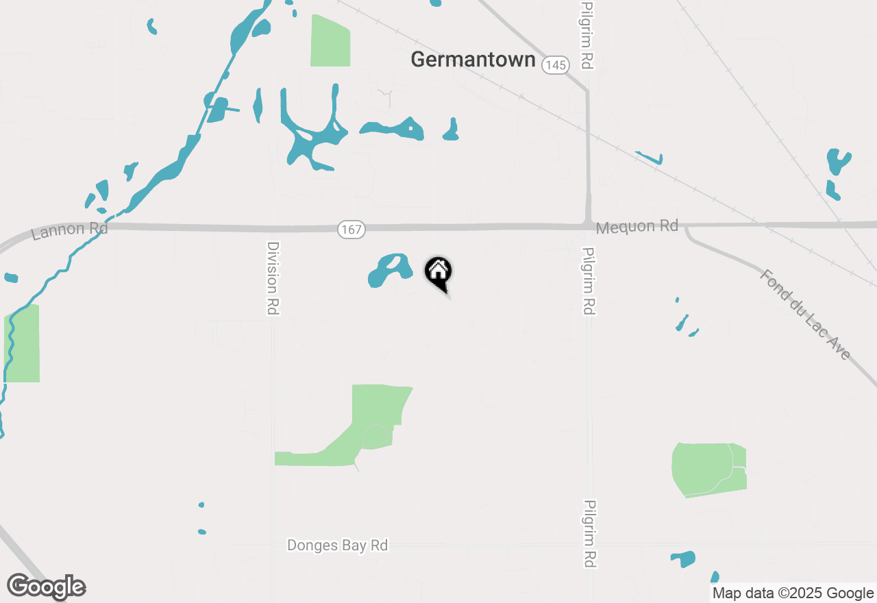 Map of W164N11006 Squire Dr, Germantown, WI 53022