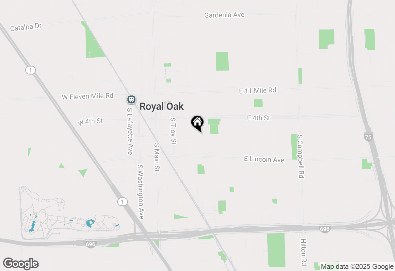 Map of 602 Lawson Street, Royal Oak, MI 48067