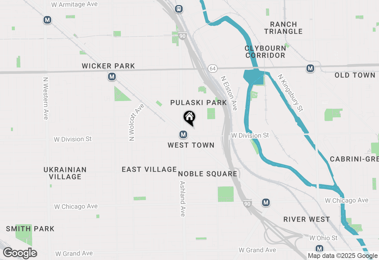Map of 1220 N Bosworth Avenue #201, Chicago, IL 60642