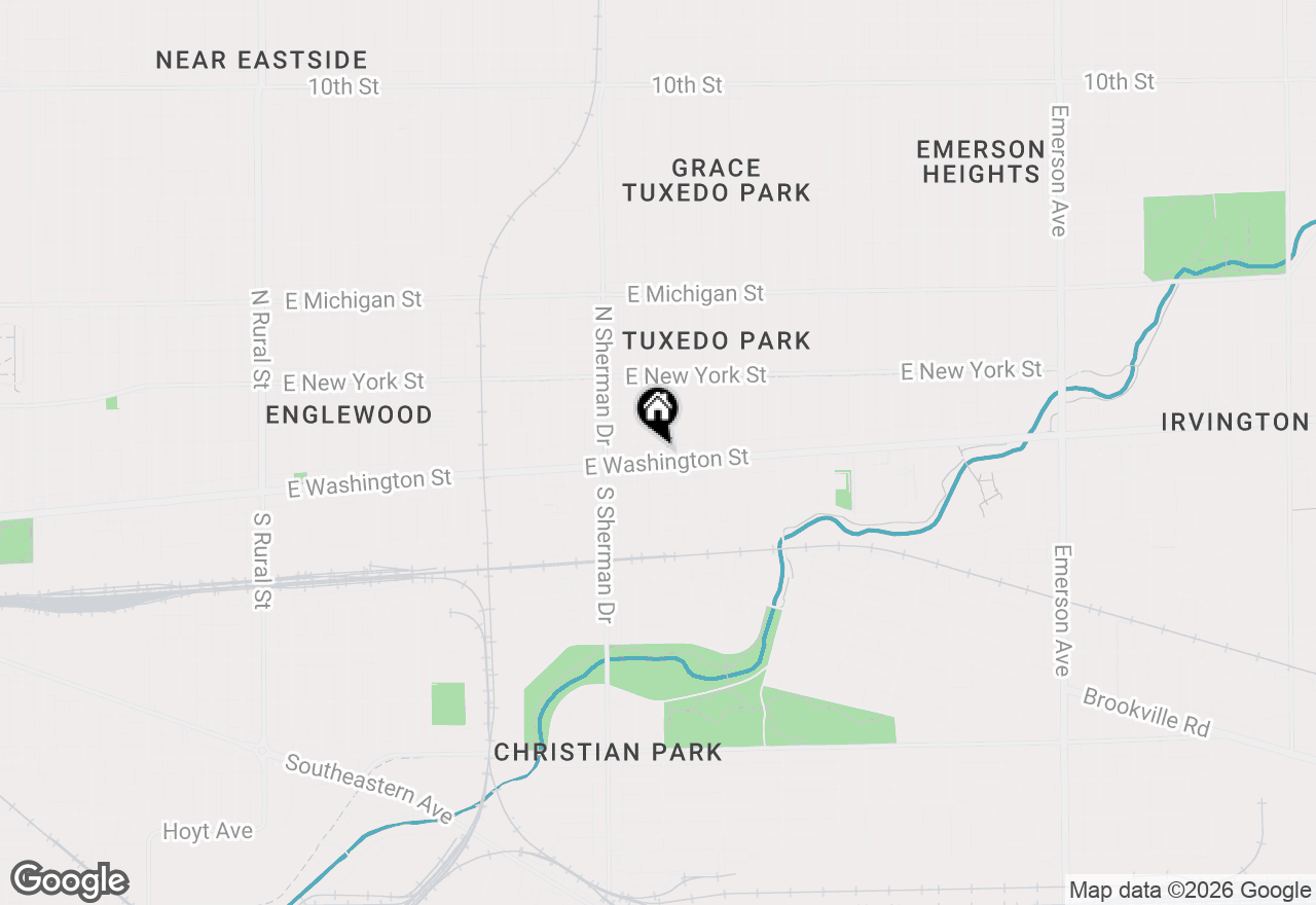 Map of 3870 E Washington Street, Indianapolis, IN 46201