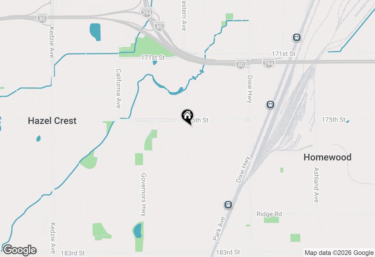 Map of 17531 Western Avenue, Homewood, IL 60430