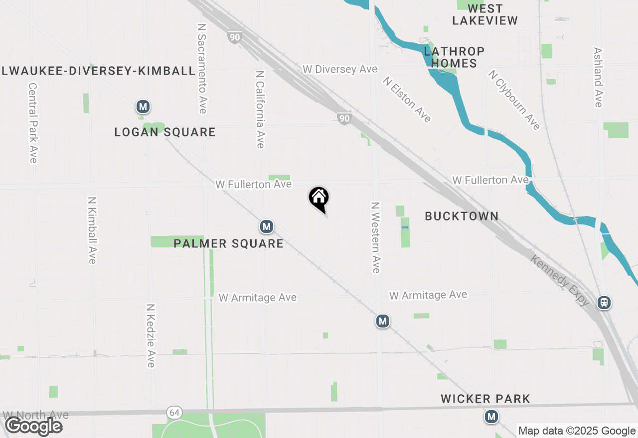 Map of 2578 W Lyndale Street #2, Chicago, IL 60647