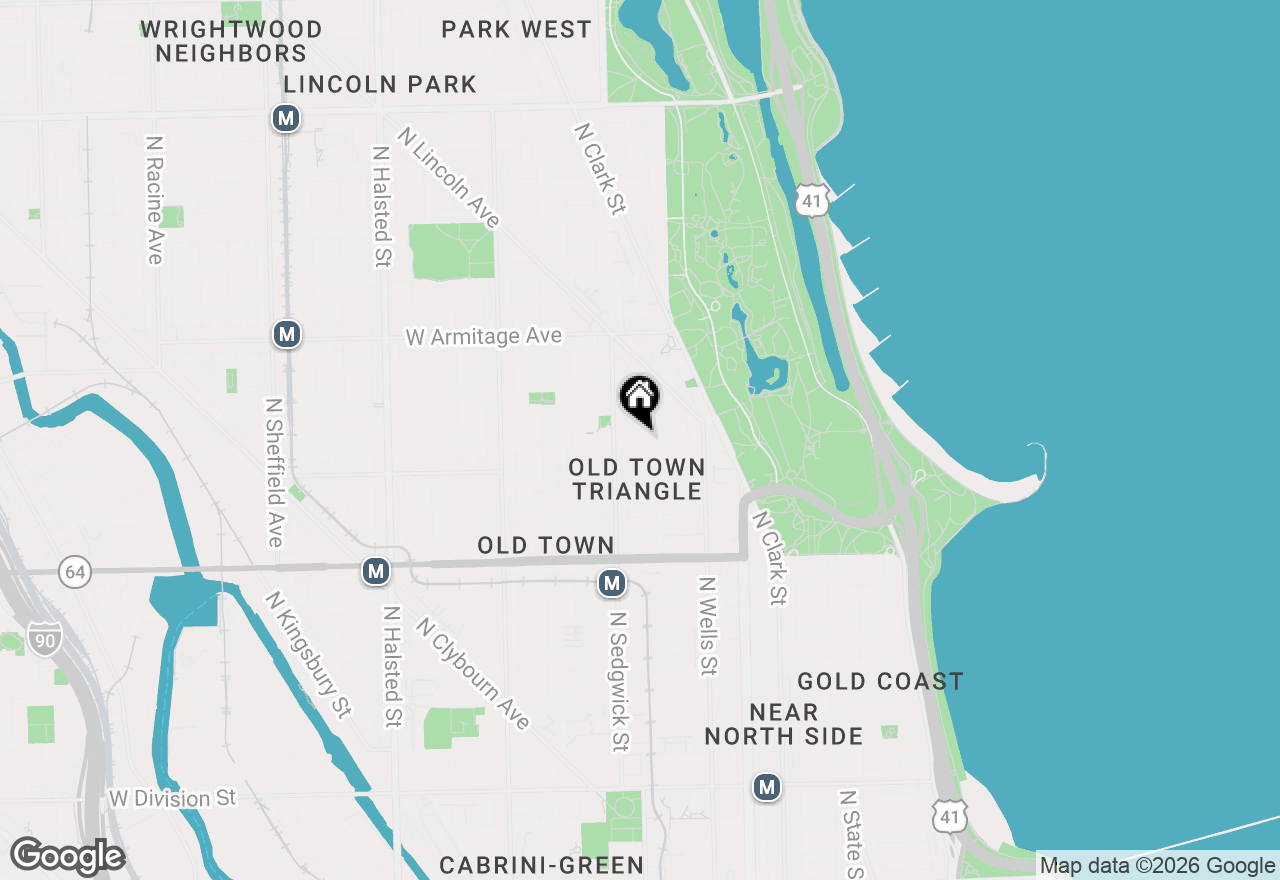 Map of 1804 N Orleans Street #1804, Chicago, IL 60614