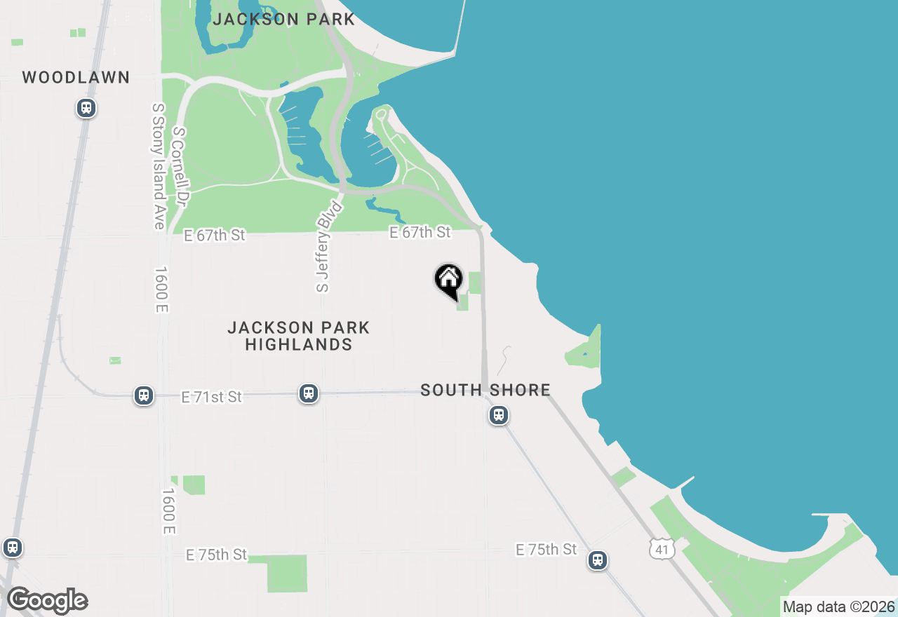 Map of 2322 E 69th Street #3, Chicago, IL 60649