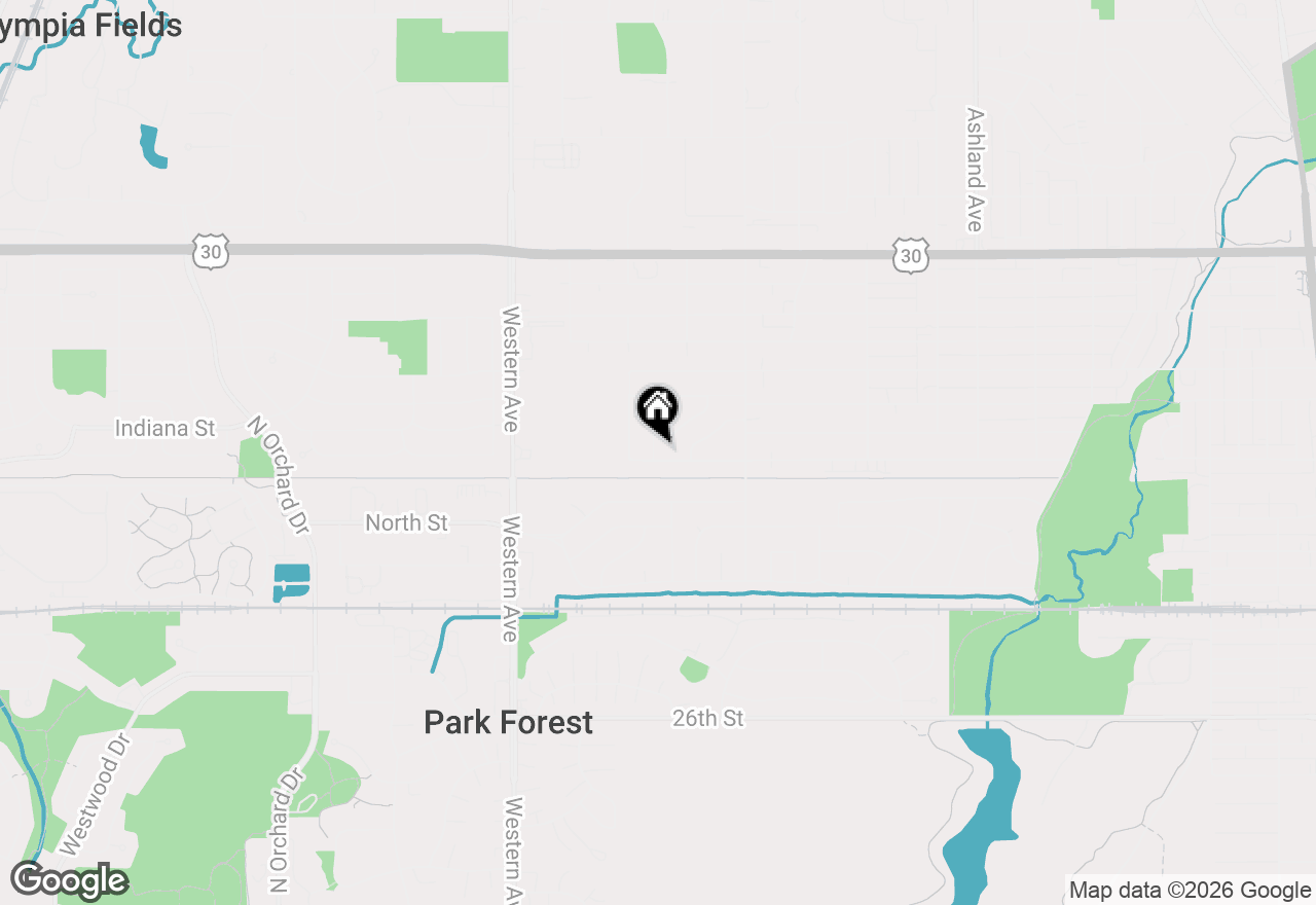 Map of 595 Hickory Street, Chicago Heights, IL 60411