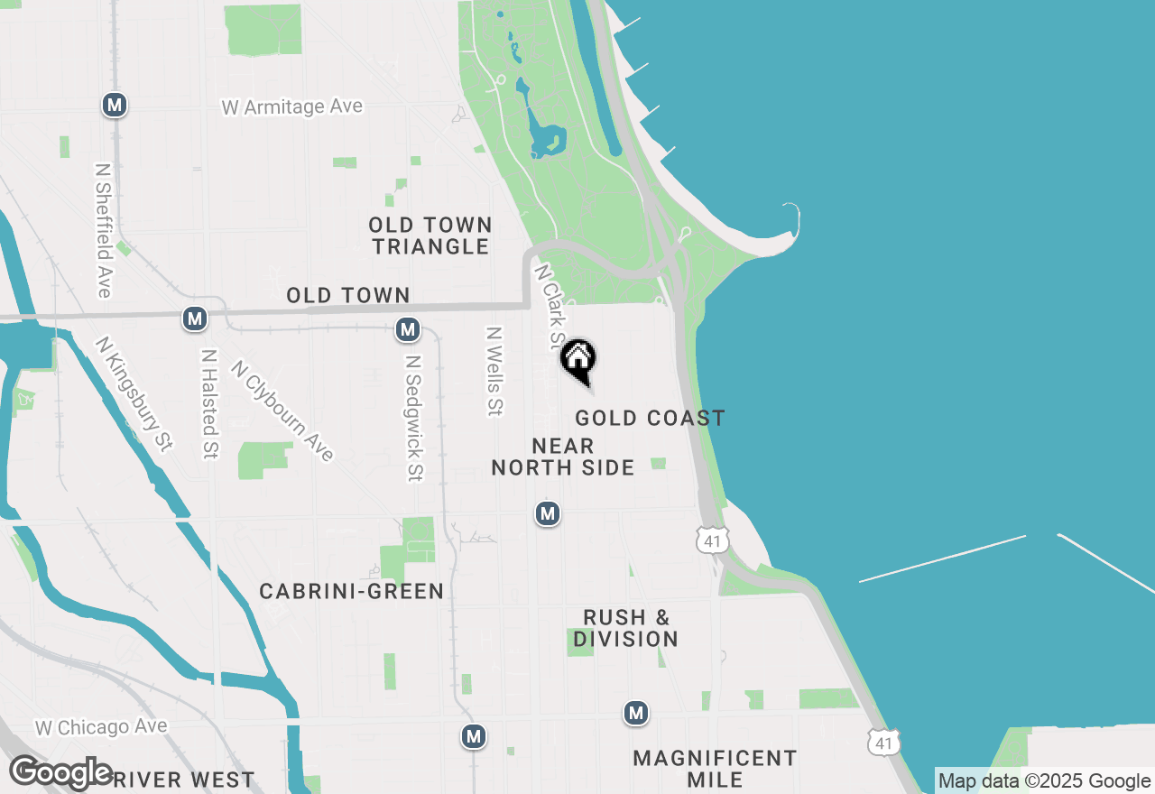 Map of 50 W Schiller Street #1J, Chicago, IL 60610