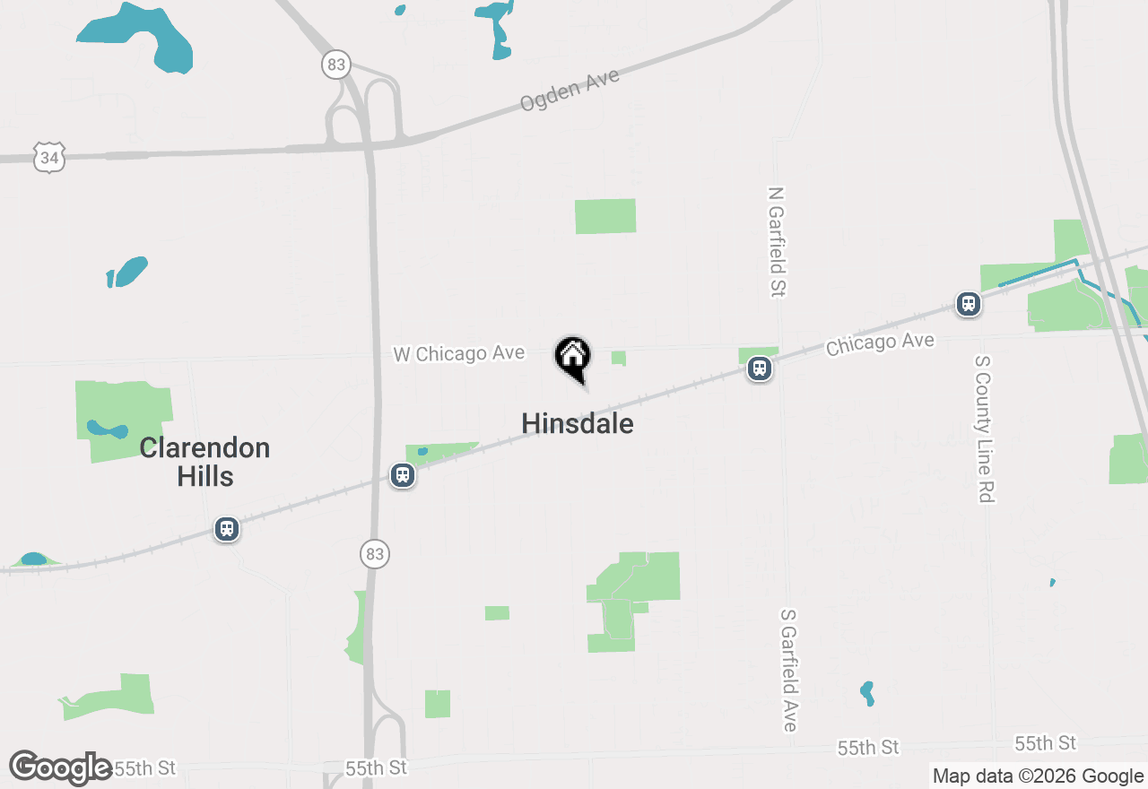 Map of 46 S Madison Street, Hinsdale, IL 60521
