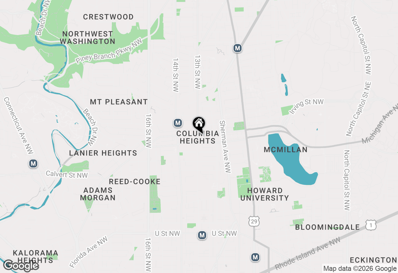 Map of 2917 13th Street Nw, Washington, DC 20009