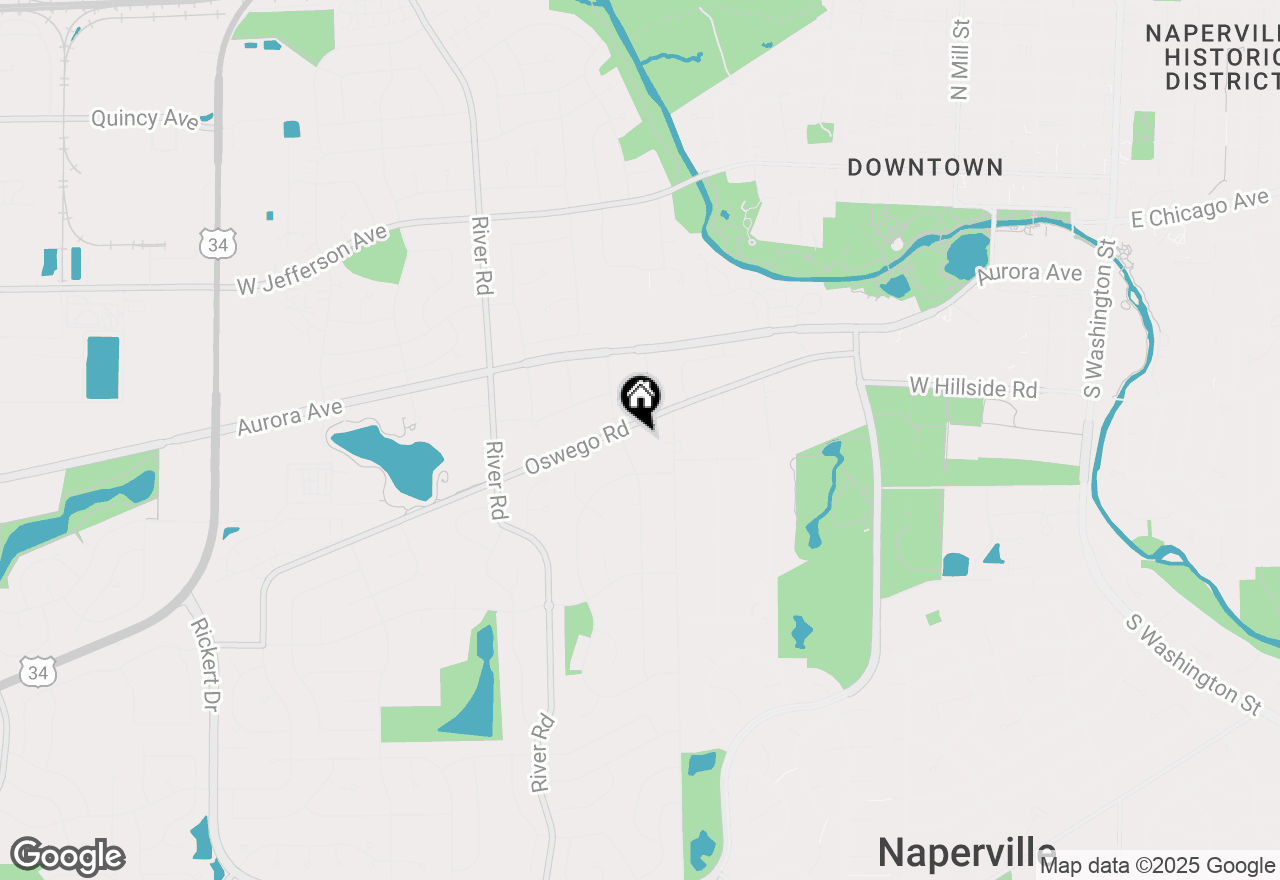 Map of 1140 Oswego Road, Naperville, IL 60540