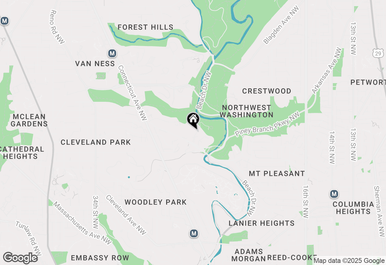Map of 3524 Williamsburg Lane Nw, Washington, DC 20008