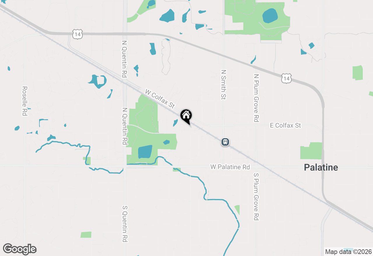 Map of 410 W Mahogany Court #305, Palatine, IL 60067