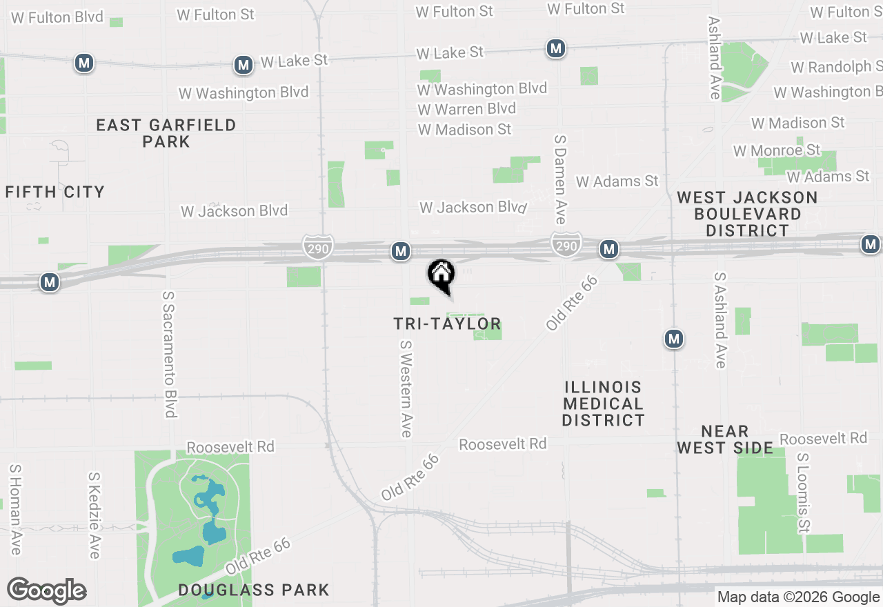 Map of 624 S Oakley Boulevard #2, Chicago, IL 60612