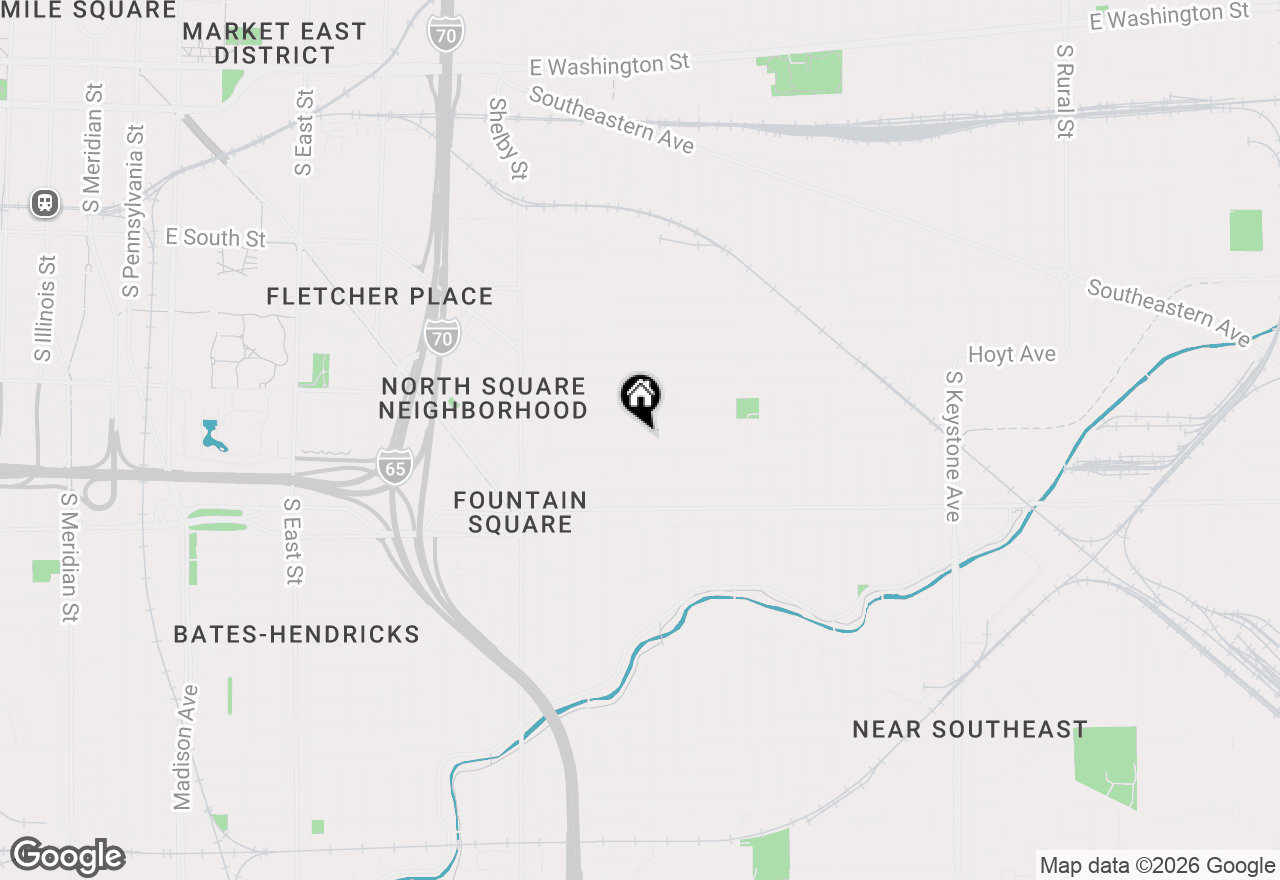 Map of 1431 Pleasant Street, Indianapolis, IN 46203