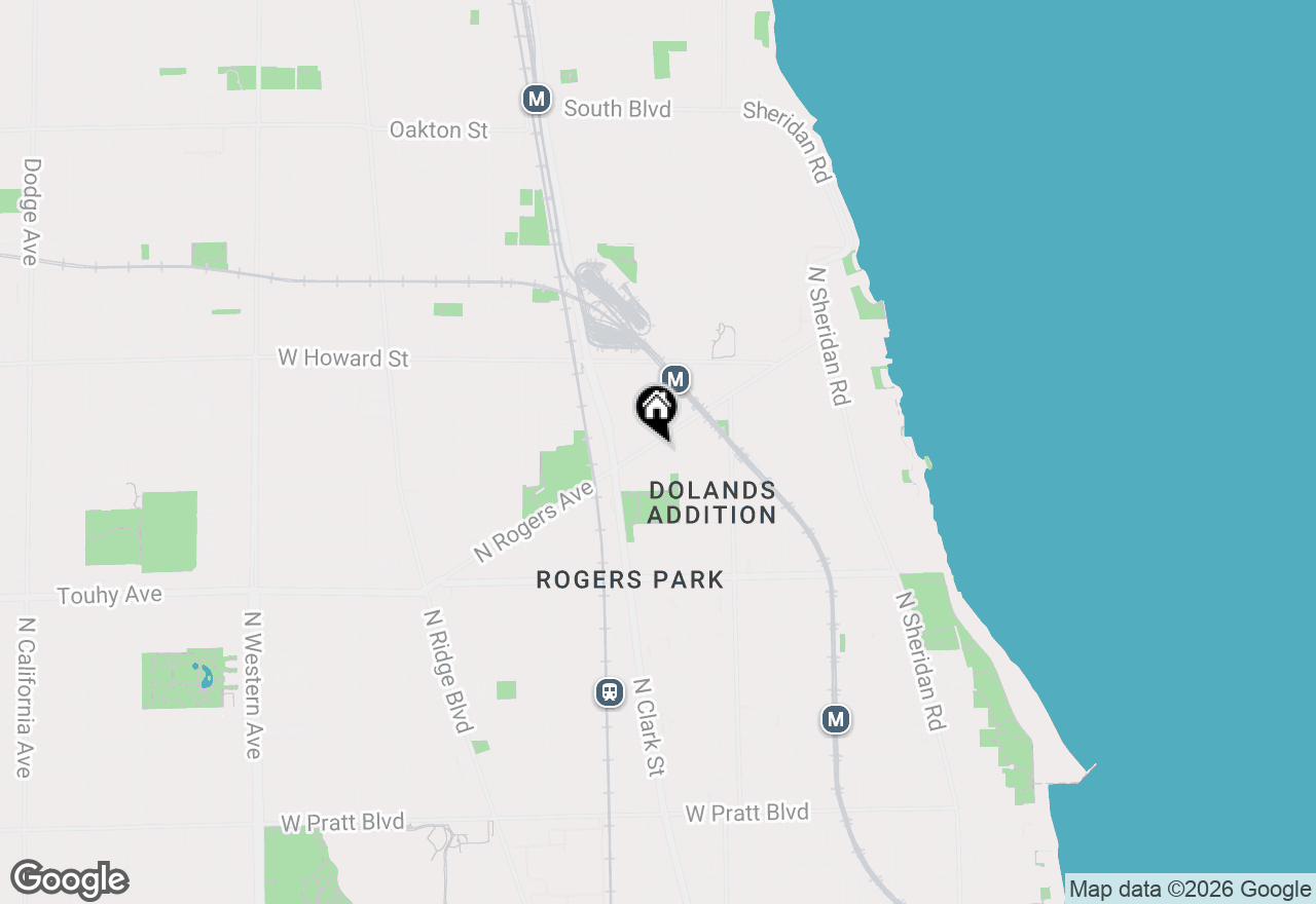 Map of 7441 N Rogers Avenue #1B, Chicago, IL 60626