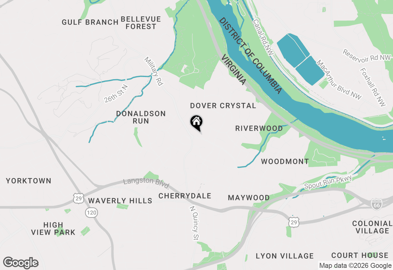 Map of 2524 N Ridgeview Road, Arlington, VA 22207