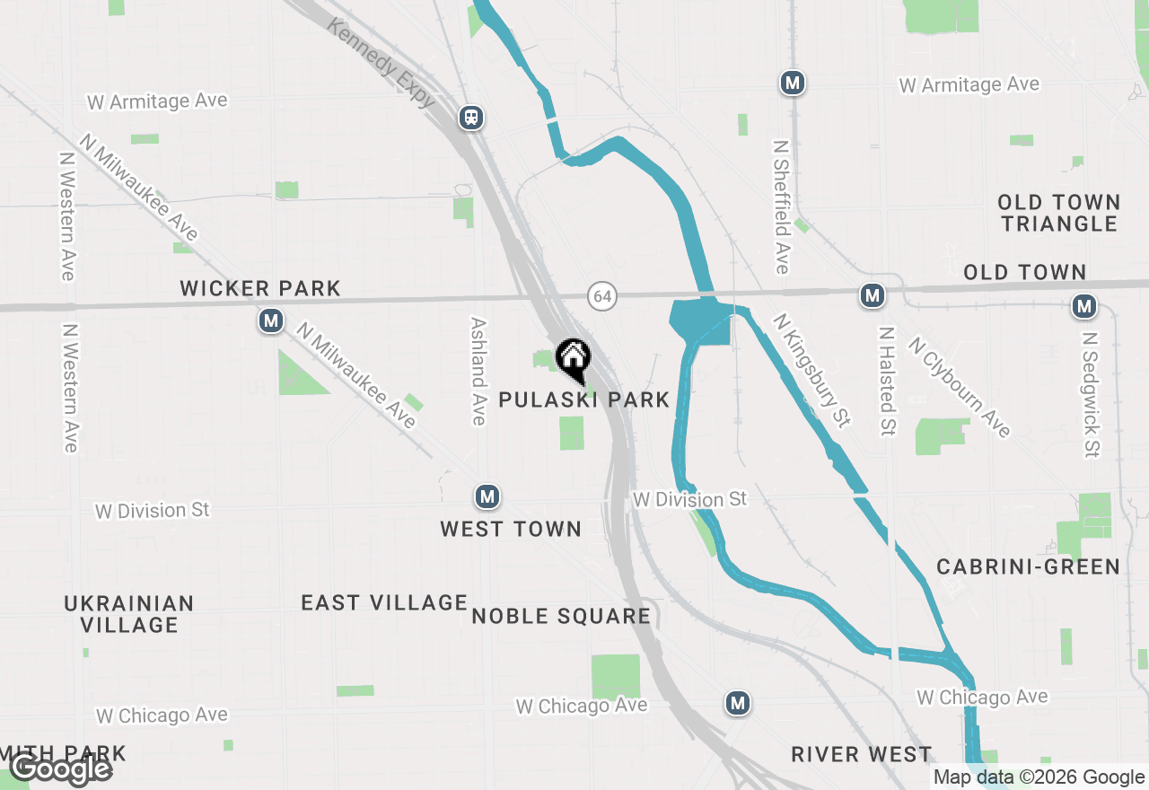 Map of 1410 W Blackhawk Street #3W, Chicago, IL 60642