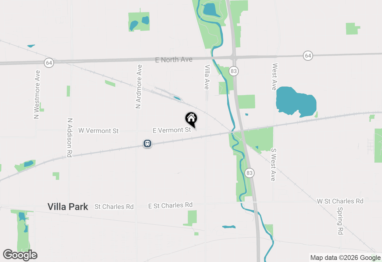 Map of 301 E Vermont Street, Villa Park, IL 60181