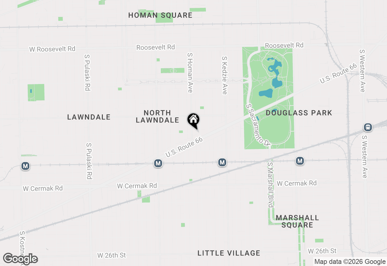 Map of 1661 S Homan Avenue #GARDEN, Chicago, IL 60623