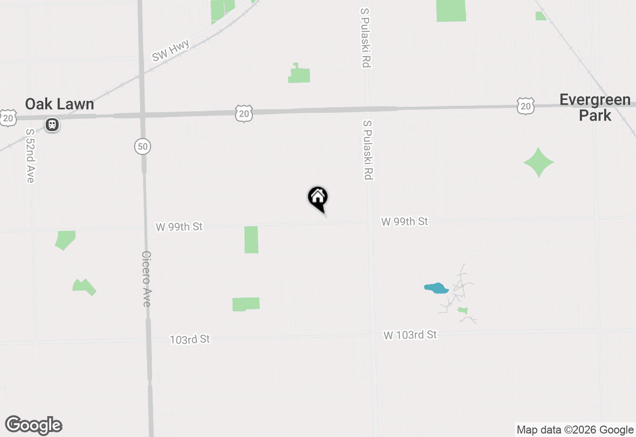 Map of 9821 S Keeler Avenue #A, Oak Lawn, IL 60453