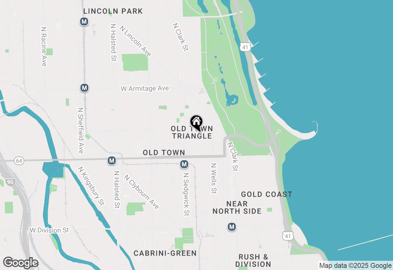 Map of 1716 N North Park Avenue #GARDEN, Chicago, IL 60614