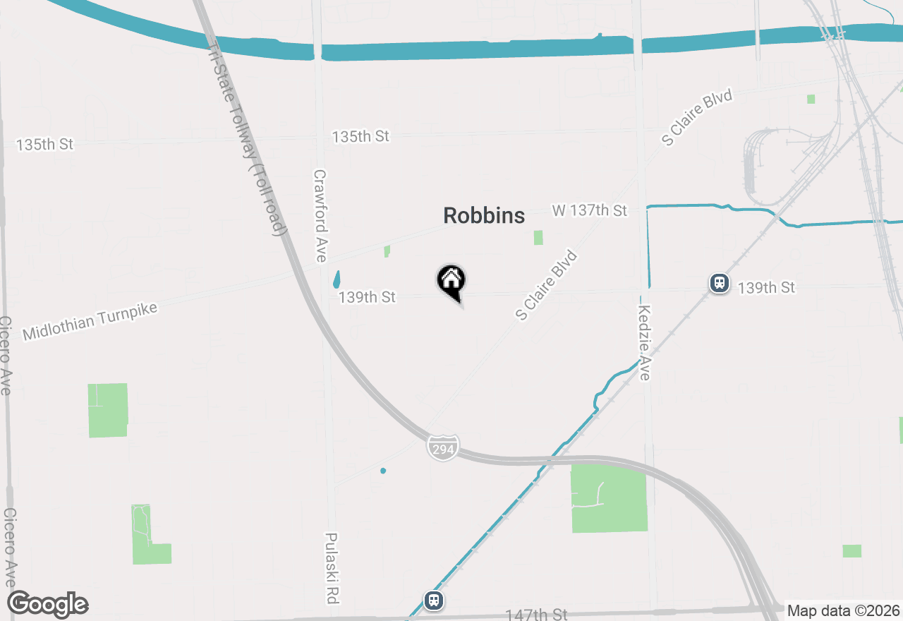 Map of 3648 W 139th Place, Robbins, IL 60472