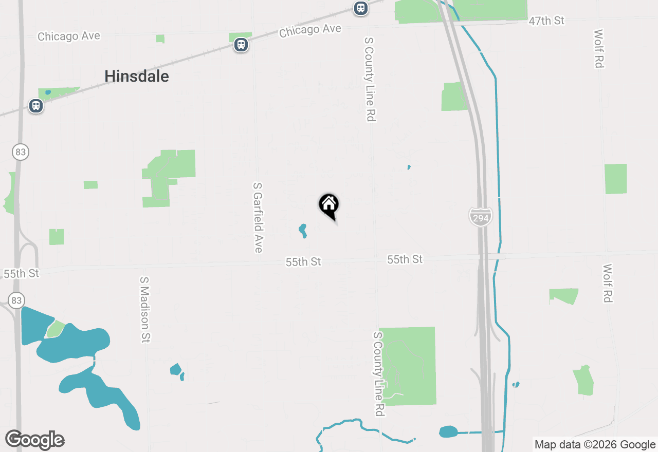 Map of 321 E 9th Street, Hinsdale, IL 60521