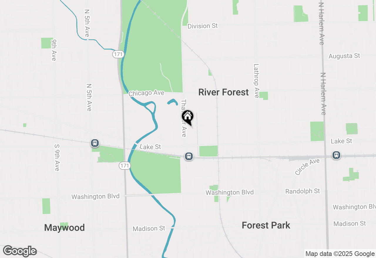 Map of 553 Thatcher Avenue, River Forest, IL 60305