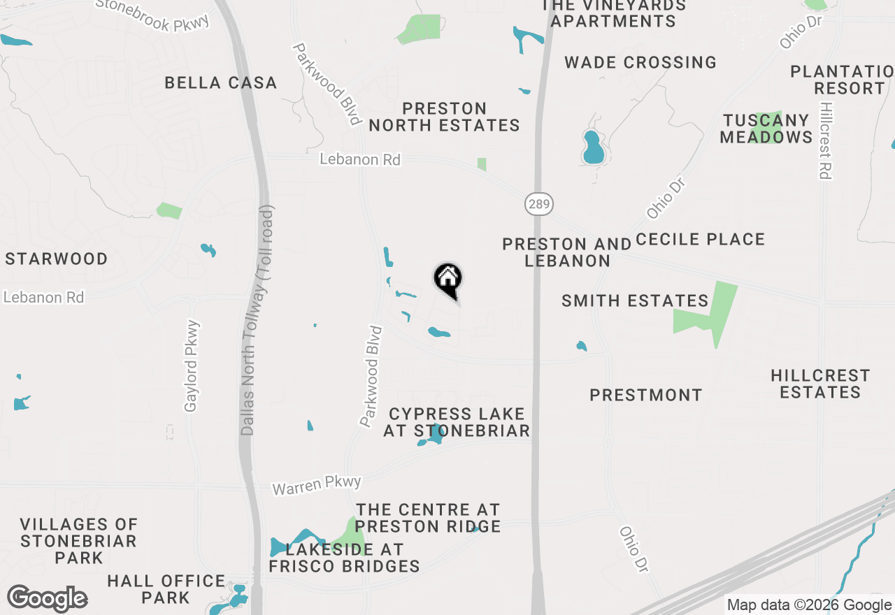 Map of 36 Tranquil Pond Drive, Frisco, TX 75034