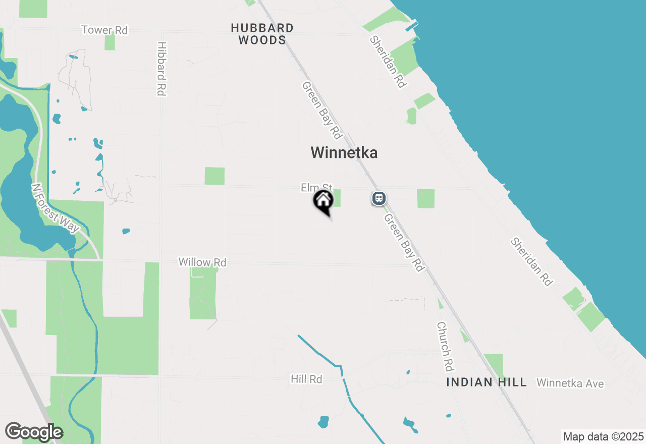 Map of 889 Cherry Street, Winnetka, IL 60093