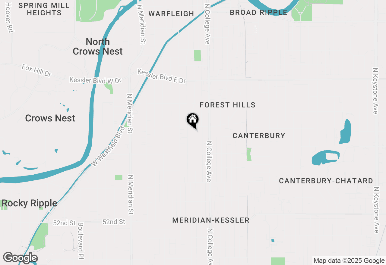 Map of 5682 Broadway Street, Indianapolis, IN 46220