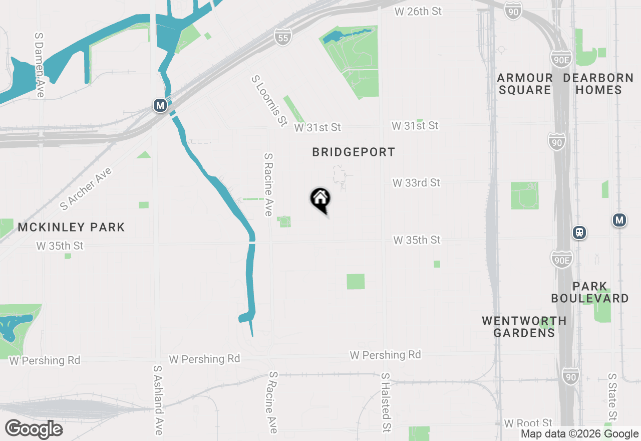 Map of 3420 S Morgan Street #4W, Chicago, IL 60608