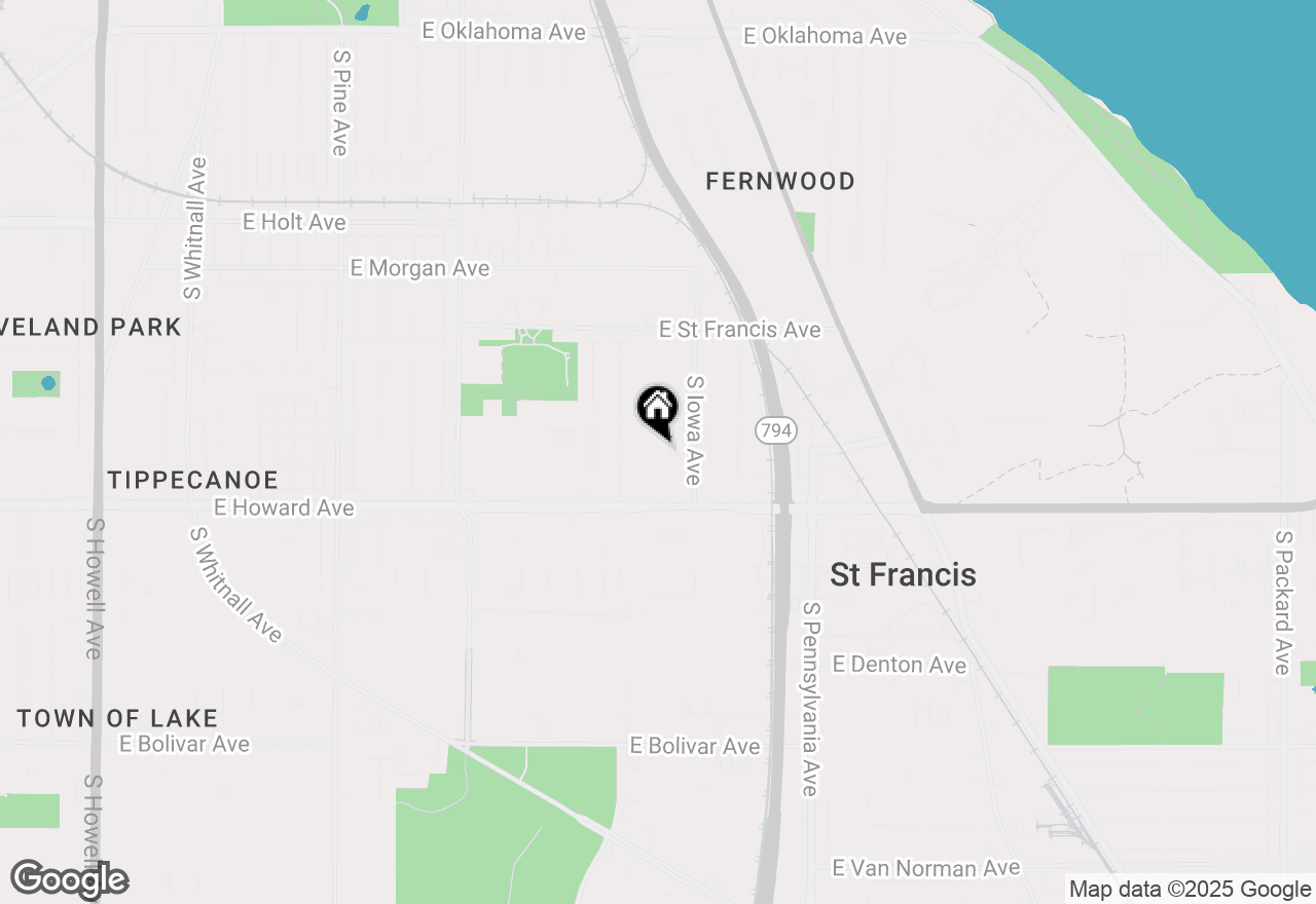 Map of 3803 S Ahmedi Avenue, St. Francis, WI 53235